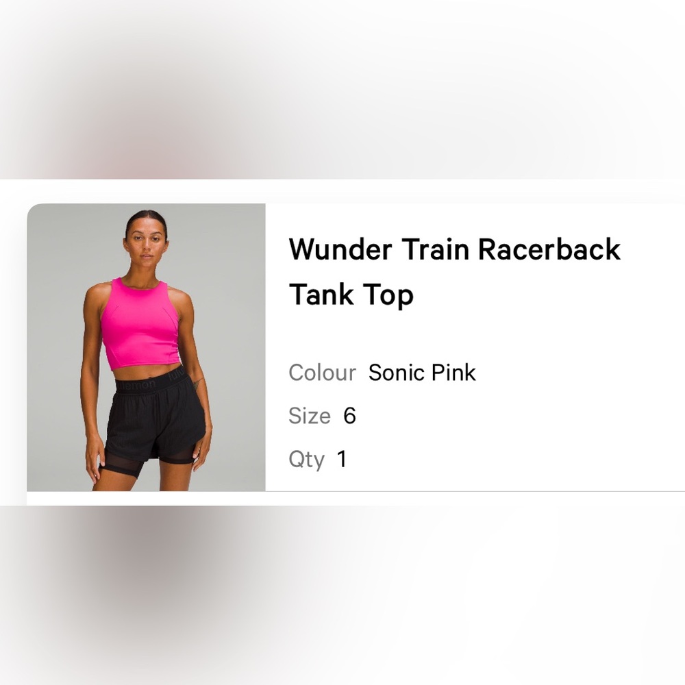 Lululemon Athletica Pink Fitted Crop Tank Top